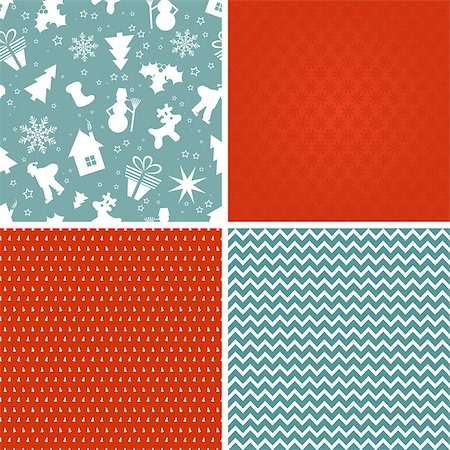 Seamless Christmas pattern, vector illustration Stock Photo - Budget Royalty-Free & Subscription, Code: 400-07753899
