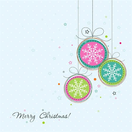scrapbook cards christmas - Template Christmas greeting card, vector illustration Photographie de stock - Aubaine LD & Abonnement, Code: 400-07753901