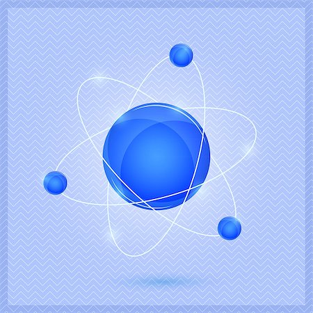 simsearch:400-04923097,k - Shiny Atom or Molecule Model on Blue Background. Vector Illustration Foto de stock - Super Valor sin royalties y Suscripción, Código: 400-07753985