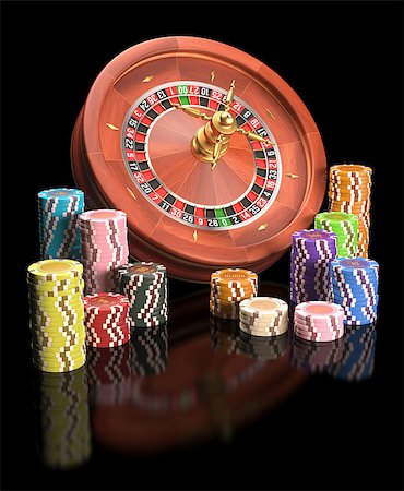 simsearch:400-07775500,k - Concept of casino and gambling. Clipping path on the chips. Stock Photo - Budget Royalty-Free & Subscription, Code: 400-07774014