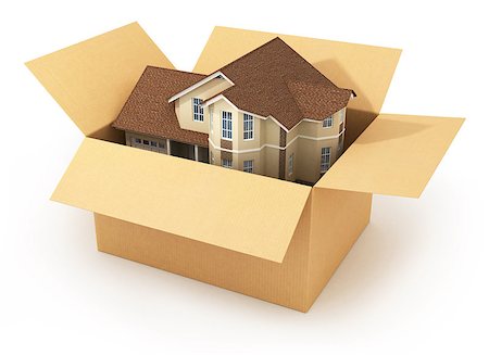 simsearch:400-07420953,k - Moving house. Real estate market. Three-dimensional image. Stock Photo - Budget Royalty-Free & Subscription, Code: 400-07774166