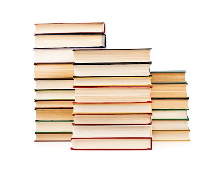 simsearch:400-05389006,k - stack of Old books isolated on white Foto de stock - Super Valor sin royalties y Suscripción, Código: 400-07774200