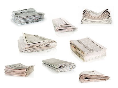 simsearch:400-07774296,k - Closeup of stack of newspapers Stockbilder - Microstock & Abonnement, Bildnummer: 400-07774293