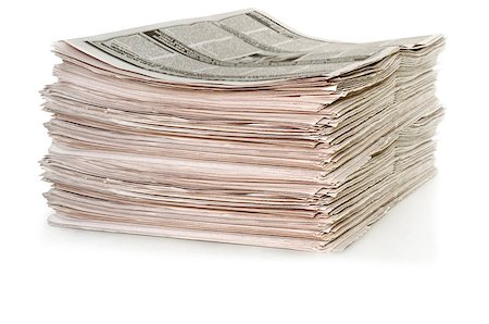 Closeup of stack of newspapers Stock Photo - Budget Royalty-Free & Subscription, Code: 400-07774303