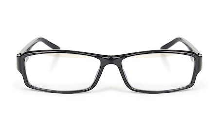 simsearch:400-04855630,k - modern black glasses isolated on white background Foto de stock - Royalty-Free Super Valor e Assinatura, Número: 400-07774329