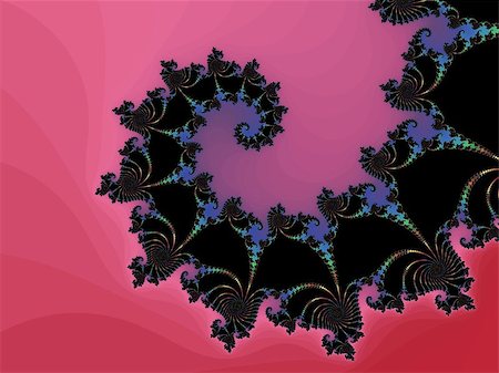 simsearch:400-07656707,k - Digital computer graphic - rendering. Patterned fractal spiral in a dark colors for design. Stock Photo - Budget Royalty-Free & Subscription, Code: 400-07774527