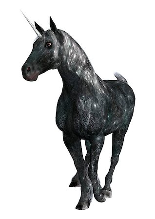 simsearch:400-08348836,k - 3D digital render of a beautiful sparkling fantasy unicorn isolated on white background Stock Photo - Budget Royalty-Free & Subscription, Code: 400-07774605