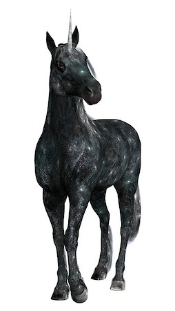 simsearch:400-08015077,k - 3D digital render of a beautiful sparkling fantasy unicorn isolated on white background Foto de stock - Super Valor sin royalties y Suscripción, Código: 400-07774606