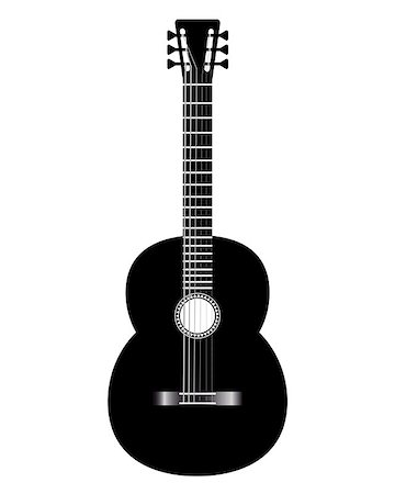 stringed instrument acoustic guitar on white background Foto de stock - Super Valor sin royalties y Suscripción, Código: 400-07774964