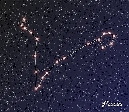 simsearch:400-07932239,k - star constellation of pisces on dark sky, vector Stock Photo - Budget Royalty-Free & Subscription, Code: 400-07775178