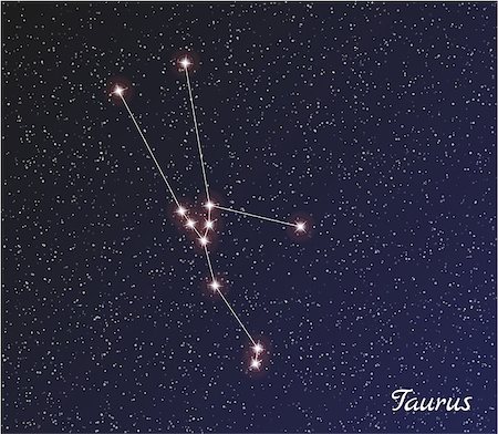 simsearch:400-07932239,k - star constellation of taurus on dark sky, vector Stock Photo - Budget Royalty-Free & Subscription, Code: 400-07775181