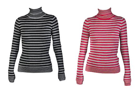 simsearch:400-05298095,k - collage of the two female striped sweater isolated on white background Photographie de stock - Aubaine LD & Abonnement, Code: 400-07775472