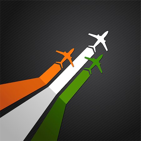 Vector illustration of a plane with the flag of India Photographie de stock - Aubaine LD & Abonnement, Code: 400-07775746