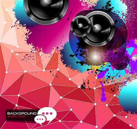 party banner - PArty Club Flyer for Music event with Explosion of colors. Includes a lot of music themes elements and a lot of space for text. Photographie de stock - Aubaine LD & Abonnement, Code: 400-07775889