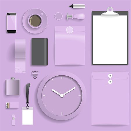 simsearch:400-08257177,k - Corporate identity template on light purple background. Use layer "Print" in vector file to recolor objects. Eps-10 with transparency. Stock Photo - Budget Royalty-Free & Subscription, Code: 400-07776024