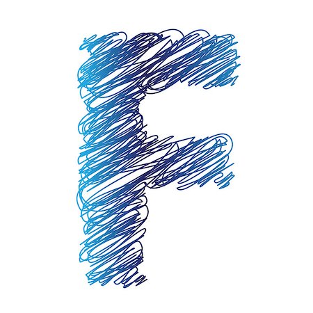 simsearch:400-08647513,k - colorful illustration with sketched letter F on  a white background Stock Photo - Budget Royalty-Free & Subscription, Code: 400-07776435