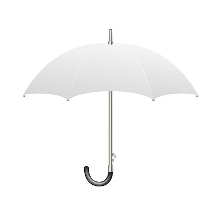 simsearch:400-04921907,k - Umbrella in grey design on white background Stock Photo - Budget Royalty-Free & Subscription, Code: 400-07776614