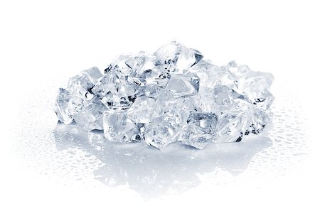 fresh glass of ice water - Heap of crushed ice on white background Stock Photo - Budget Royalty-Free & Subscription, Code: 400-07776919