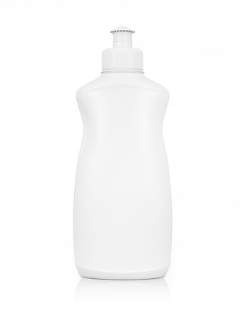 White plastic bottle for liquid laundry detergent or cleaning agent or bleach or fabric softener. Stock Photo - Budget Royalty-Free & Subscription, Code: 400-07779594