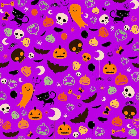 simsearch:400-06881290,k - halloween seamless pattern Stockbilder - Microstock & Abonnement, Bildnummer: 400-07779690