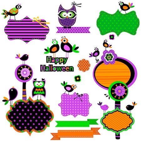 simsearch:400-06852125,k - Halloween funny design elements set Foto de stock - Super Valor sin royalties y Suscripción, Código: 400-07779725