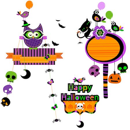 simsearch:400-06852125,k - Halloween funny design elements set Foto de stock - Super Valor sin royalties y Suscripción, Código: 400-07779727