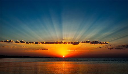 Sunset on the Red Sea - Egypt with clouds Stock Photo - Budget Royalty-Free & Subscription, Code: 400-07779723