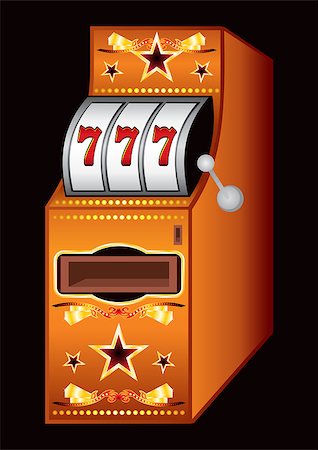 Gold casino slot machine with sevens Stock Photo - Budget Royalty-Free & Subscription, Code: 400-07779979