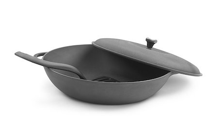 simsearch:614-02049325,k - Frying pan. Isolated on white Foto de stock - Super Valor sin royalties y Suscripción, Código: 400-07770265