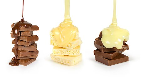 Chocolate on white background Photographie de stock - Aubaine LD & Abonnement, Code: 400-07770297