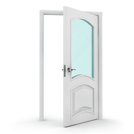 simsearch:400-06521896,k - open door over white background Stock Photo - Budget Royalty-Free & Subscription, Code: 400-07770456