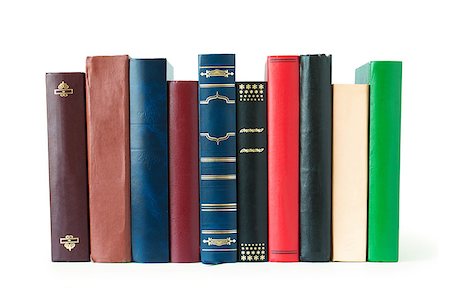 simsearch:400-05305238,k - Old colorful books isolated on white background Photographie de stock - Aubaine LD & Abonnement, Code: 400-07770815