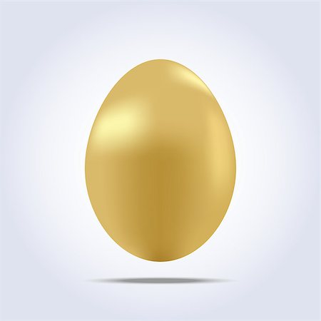 One big golden easter egg. Vector image. Stock Photo - Budget Royalty-Free & Subscription, Code: 400-07770947