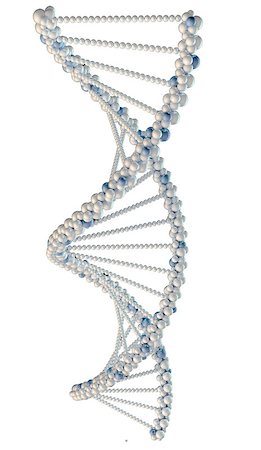 Illustration of white DNA chain. Isolated background Stock Photo - Budget Royalty-Free & Subscription, Code: 400-07771248