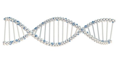 Illustration of white DNA chain. Isolated background Stock Photo - Budget Royalty-Free & Subscription, Code: 400-07771251