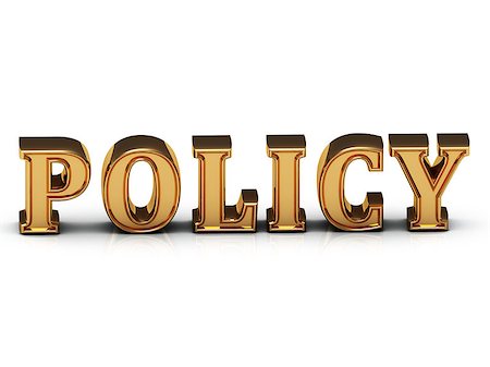 simsearch:400-08196033,k - Policy inscription large golden letter on white background. Concept-illustration Stock Photo - Budget Royalty-Free & Subscription, Code: 400-07771328