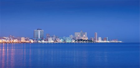 Tourism and travel destinations. Cuba, Caribbean sea, La Habana, Havana. View of skyline and buildings from malecon. Copy space Stock Photo - Budget Royalty-Free & Subscription, Code: 400-07771593
