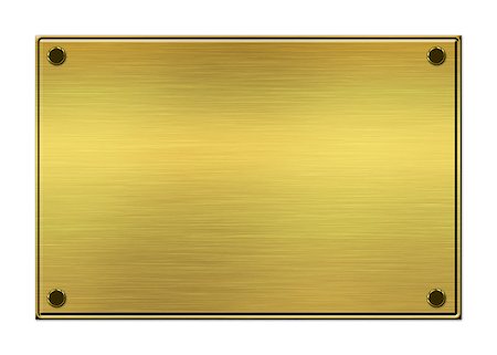 Brushed metal golden plate background. Stock Photo - Budget Royalty-Free & Subscription, Code: 400-07771702