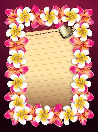 simsearch:400-05888865,k - Plumeria, frangipani flowers frame with yellow sheet of paper background. Foto de stock - Royalty-Free Super Valor e Assinatura, Número: 400-07771715