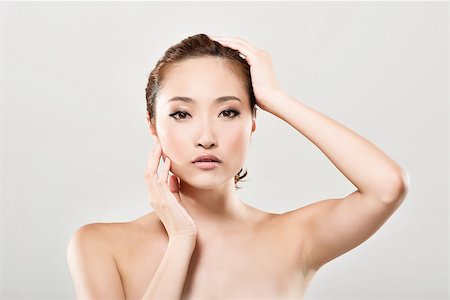 elwynn (artist) - Asian beauty face, closeup portrait with clean and fresh elegant lady. Stock Photo - Budget Royalty-Free & Subscription, Code: 400-07771895