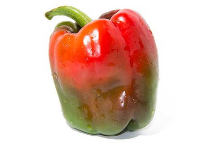 Colored Fresh Pepper Vegetable / Paprika / on a white background Stock Photo - Budget Royalty-Free & Subscription, Code: 400-07771923
