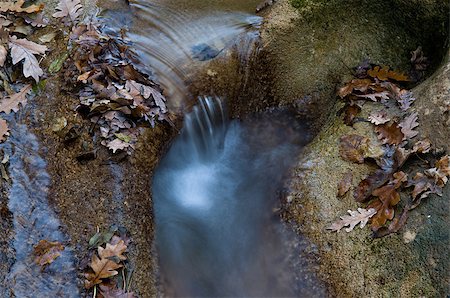 simsearch:400-07625545,k - Autumn leaves fell on the stream. This is a mountain stream. Stock Photo - Budget Royalty-Free & Subscription, Code: 400-07771952
