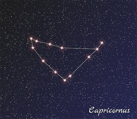 simsearch:400-07932239,k - star constellation of capricornus on dark sky, vector Stock Photo - Budget Royalty-Free & Subscription, Code: 400-07772332