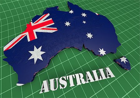 simsearch:400-04502321,k - 3D Illustration of Australia and business graphics Foto de stock - Super Valor sin royalties y Suscripción, Código: 400-07772572