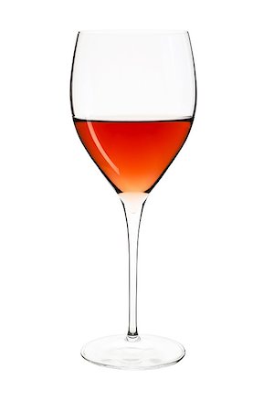 simsearch:400-07772886,k - Elegant crystal wine glass with rose isolated on white background with clipping path. Stock Photo - Budget Royalty-Free & Subscription, Code: 400-07772908