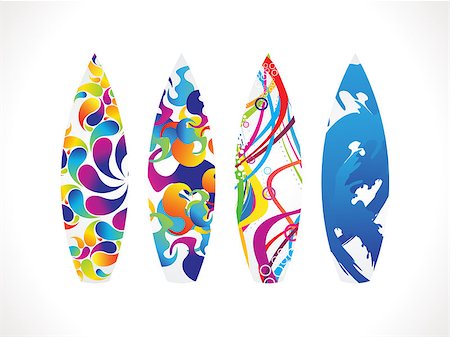 simsearch:400-04118162,k - abstract colorful surf board vector illustration Stock Photo - Budget Royalty-Free & Subscription, Code: 400-07773415