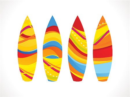 simsearch:400-04118162,k - abstract colorful surf board vector illustration Stock Photo - Budget Royalty-Free & Subscription, Code: 400-07773456