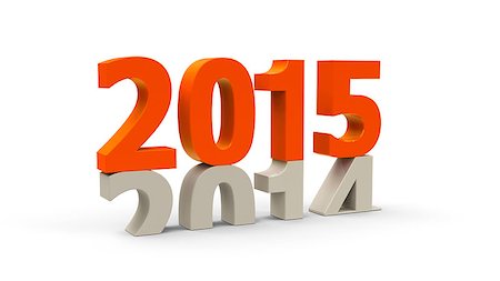 simsearch:400-08575544,k - 2014-2015 change represents the new year 2015, three-dimensional rendering Stockbilder - Microstock & Abonnement, Bildnummer: 400-07773865