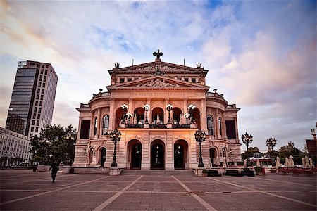 old opera building at dawn in Frankfurt, Germany Stock Photo - Budget Royalty-Free & Subscription, Code: 400-07773868