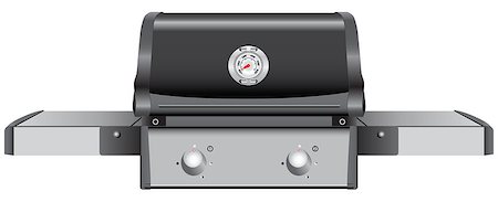 Table grill with a temperature indicator. Vector illustration. Photographie de stock - Aubaine LD & Abonnement, Code: 400-07773907